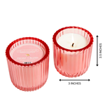 Peony Blush 1 Wick Colored Glass Candle