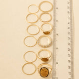 Assorted Twelve Piece Resin Ring Set: Multiple Options