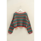 Multi Color Stripe Oversized Sweater