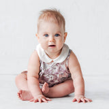 Round Collar Romper | Vintage Floral