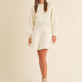 Ballon Sleeve Sweater Dress