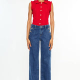 High Rise Wide Leg Drape Trousers