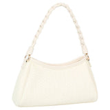 Braided Handle Woven Shoulder Bag: Multiple Colors