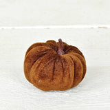 Bag of 6 Brown Velvet Mini Pumpkins