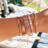 Stainless steel multi-layer bracelet - gold