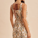 Tapestry Print Mini Dress: Vintage Floral