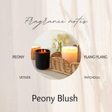 Peony Blush 1 Wick Colored Glass Candle