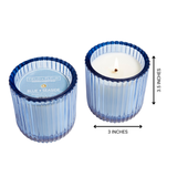 Blue Seaside 1 Wick Colored Glass Candle