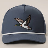 Flying Mallard Embroidered Rope Strap Trucker Hat | Blue