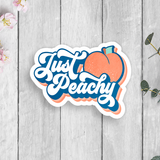 Just Peachy Vinyl Sticker