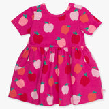 Girls Apple of My Eye Short Sleeve Knit Twirl Dress