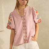 Textured Woven Top | Blush Pink