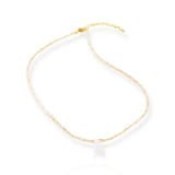 Beaded Initial Letter Shell Pendant Necklace Jewelry