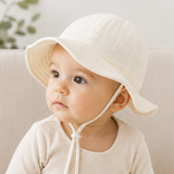 Muslin Baby Bucket Hat: Multiple Colors