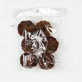 Bag of 6 Brown Velvet Mini Pumpkins