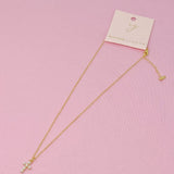 Shell Pearl Cross Necklace