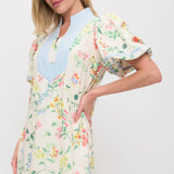 Scalloped Floral Maxi Dress