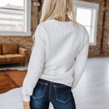 Glitter XOXO Chenille Quilted Sweater