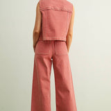 Gingham Printed Stretch Pants