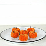 Bag of Mini Velvet Orange Pumpkins