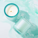 Sea Grass 1 Wick Colored Glass Candle