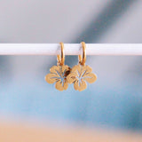 Elegant Flower Gold Earrings