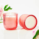 Peony Blush 1 Wick Colored Glass Candle