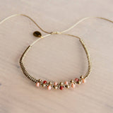 Macramé Gemstones Bracelet | Old Pink