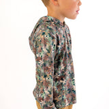 Boys Classic Camo Performance Hooded Shirt: Multi-Color