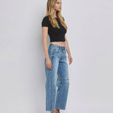 Tingle High Rise Barrel Leg Jeans