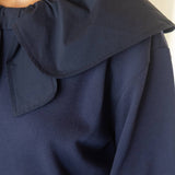 Tammy Wide Flat Bow Collar Blouse