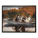 Beagles in a Boat Framed Artwork