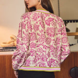 Floral Print Knit Top | Orchid Wave