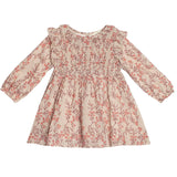 Autumn Floral Tan Long Sleeve Dress