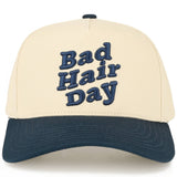 Bad Hair Day Two Tone Trucker Hat: Black