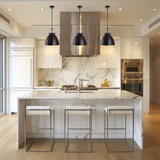 Loft Modern 1-Light Black Metal Pendant Light