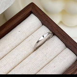 Initial Letter Stackable Band Ring | Silver