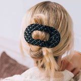 Teleties Flat Round Quilted Hair Clip