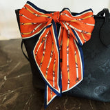 Saddle Stripe Silky Jumbo Twilly Scarf