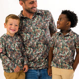 Boys Classic Camo Performance Hooded Shirt: Multi-Color