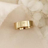 Cross Band 6mm: Yellow Gold