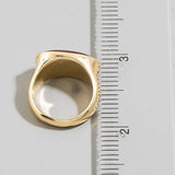 Oval Natural Stone Signet Ring: Multiple Colors