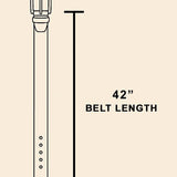 Fashionable Thin Leather Belt: Black
