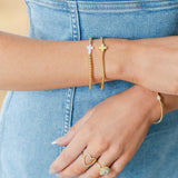 Stretch Beaded Bracelet w/ Cross