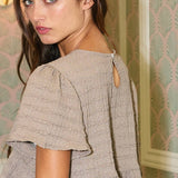 Ruffle Tiered Babydoll Textured Top