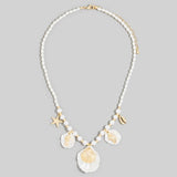 Pearl Shell Starfish Charms Pendant Necklace