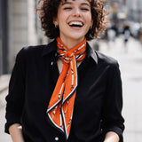 Saddle Stripe Silky Jumbo Twilly Scarf