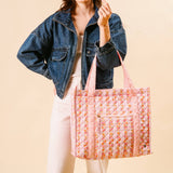 Quilted Tote Bag | Petal Parade Pink