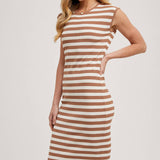 Striped Contrast Tank Midi Dress