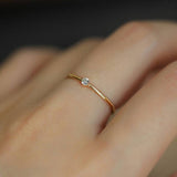 Minimalist Stacking Thin Band Ring in 925 Sterling Silver